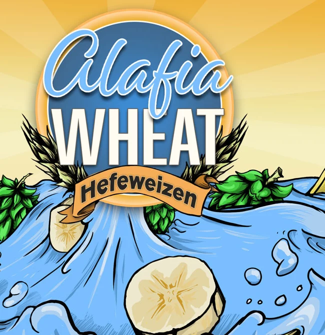 Alafia Wheat label artwork, Hefeweizen