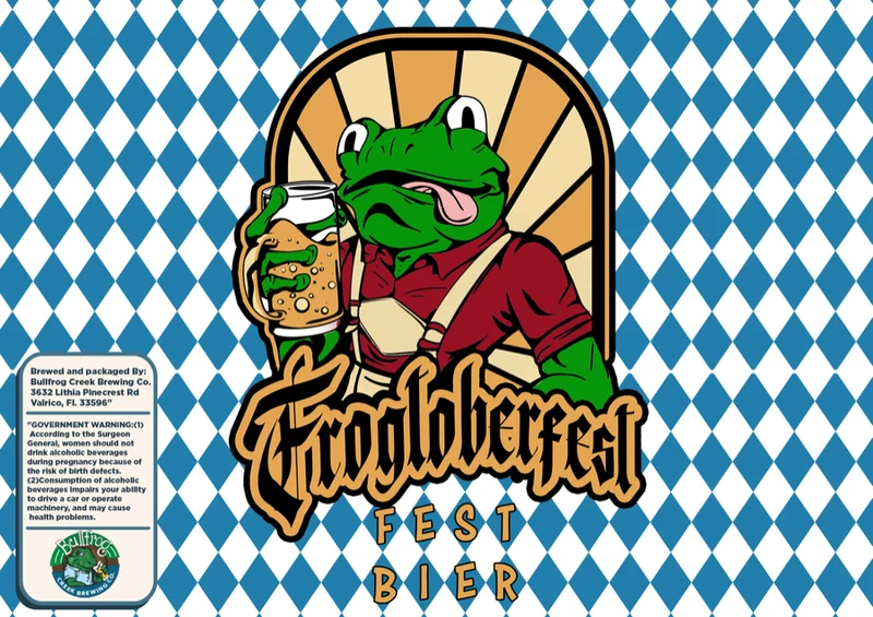 Frogtoberfest label artwork, Festbier
