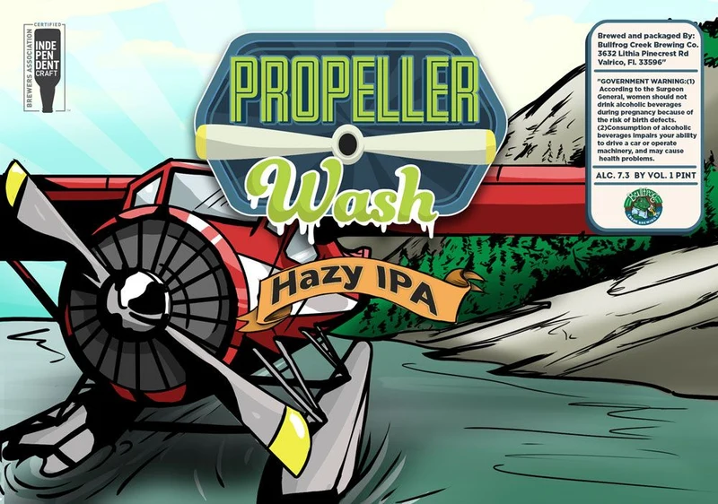 Propeller Wash label artwork, Hazy IPA