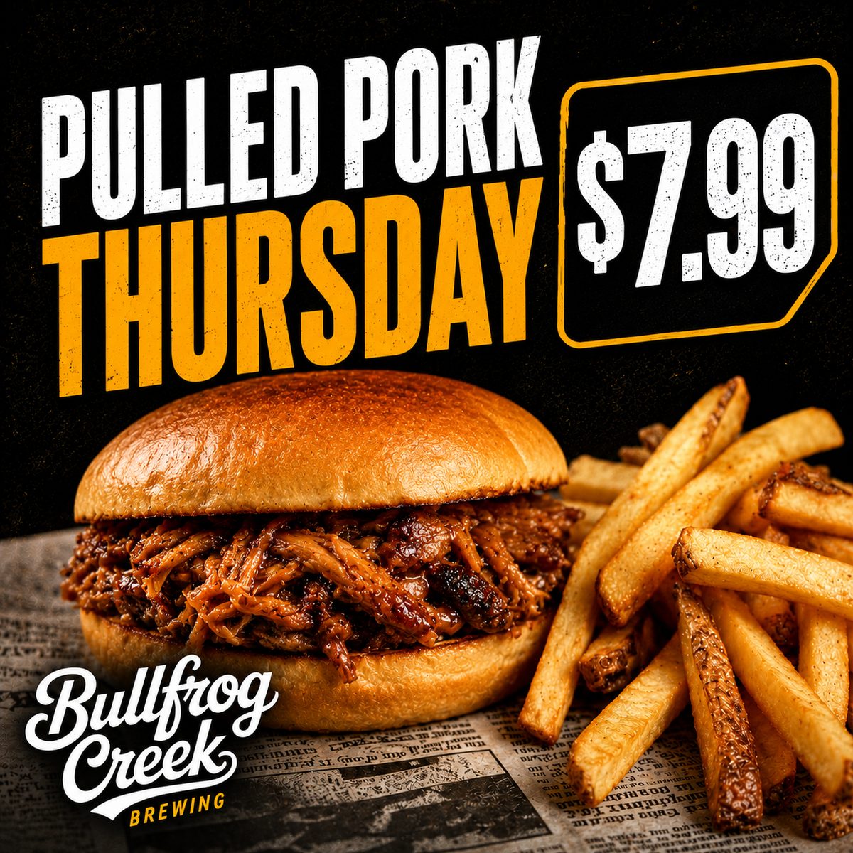 Thursday pulled pork