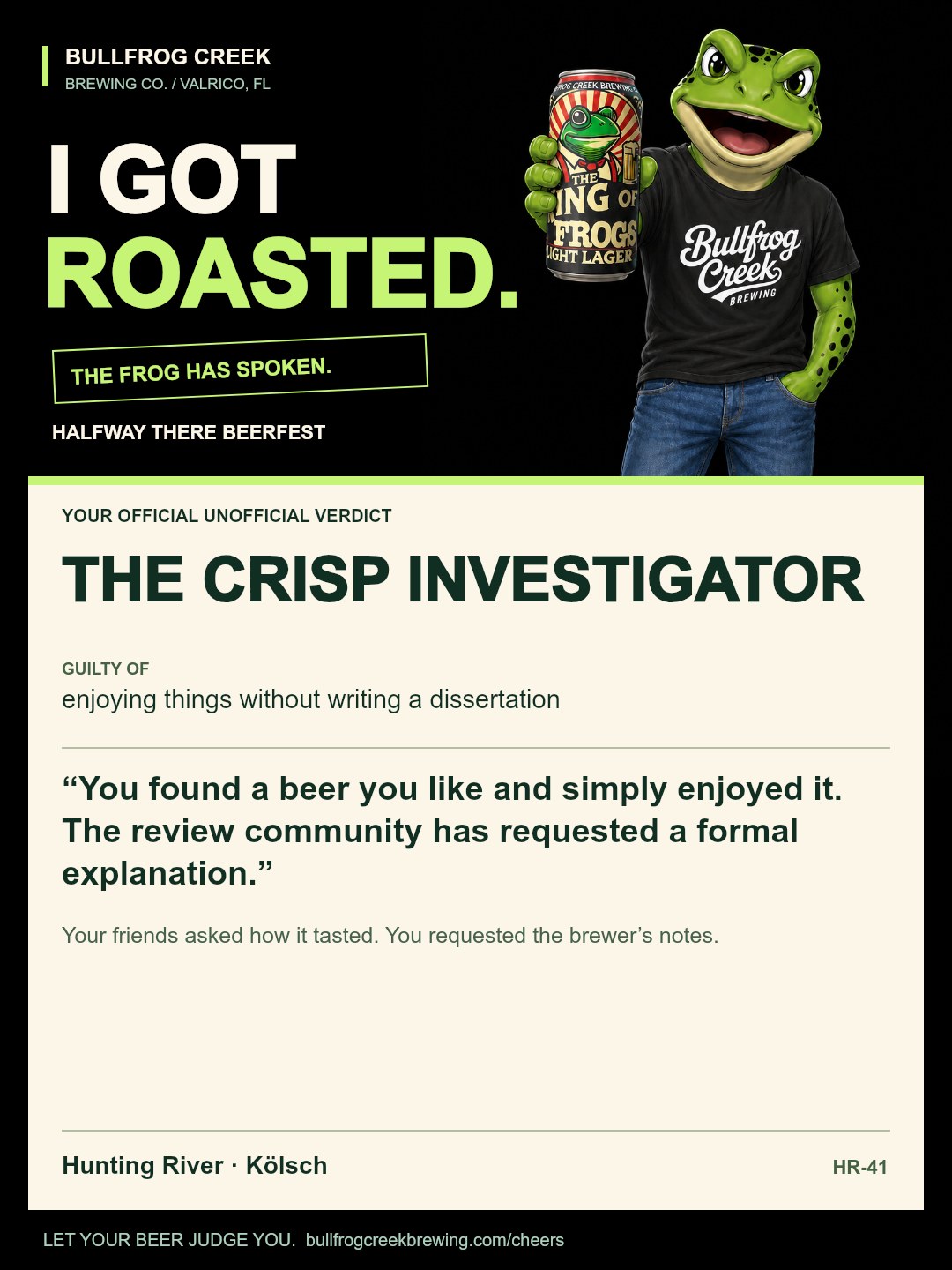 The Crisp Investigator. Guilty of enjoying things without writing a dissertation. You found a beer you like and simply enjoyed it. The review community has requested a formal explanation. Your friends asked how it tasted. You requested the brewer’s notes.